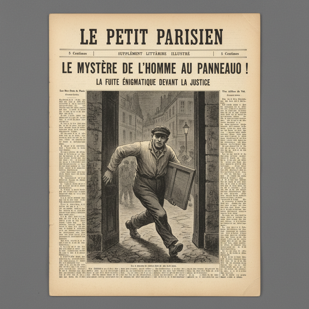 The front page of a 1911 French newspaper, Le Petit Parisien, featuring a massive headline and a dramatic drawing of a m